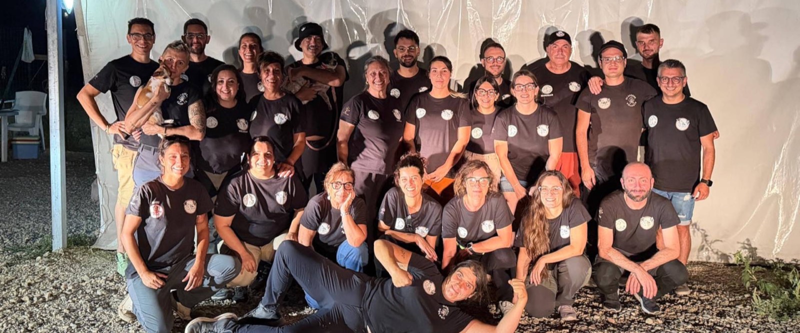 Lo staff dell'accademia cinofila